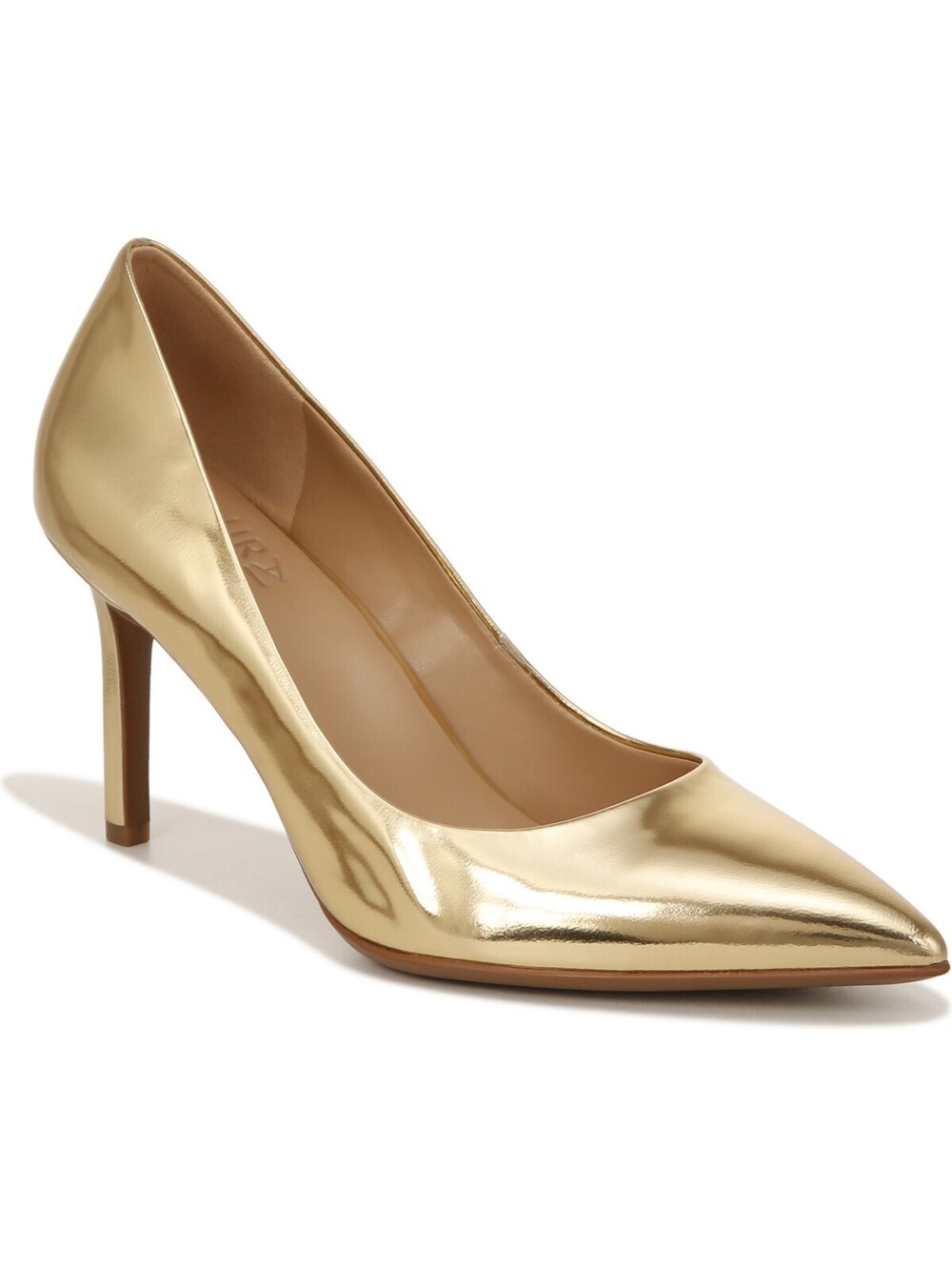 Naturalizer Anna Patent Metallic Mirror Leather Pointed Toe Pumps 7